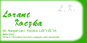 lorant koczka business card